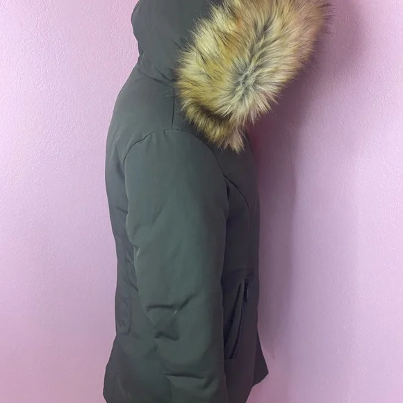 🧥Sam Edelman Olive Winter Coat with Faux Fur 🧥 - Picture 6 of 15